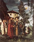 ALTDORFER, Albrecht St Florian Taking Leave of the Monastery oil painting on canvas